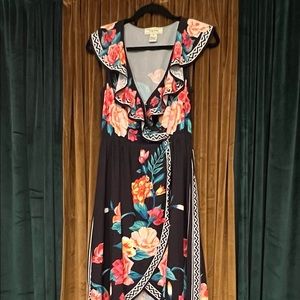 Summer Floral Wrap Dress